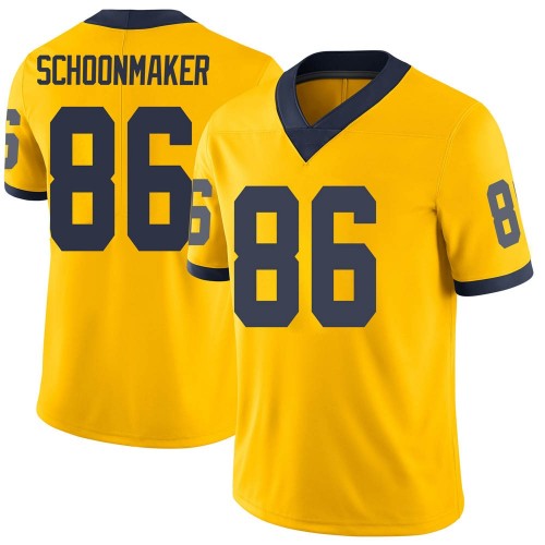 Luke Schoonmaker Michigan Wolverines Youth NCAA #86 Maize Limited Brand Jordan College Stitched Football Jersey LCM5854RT